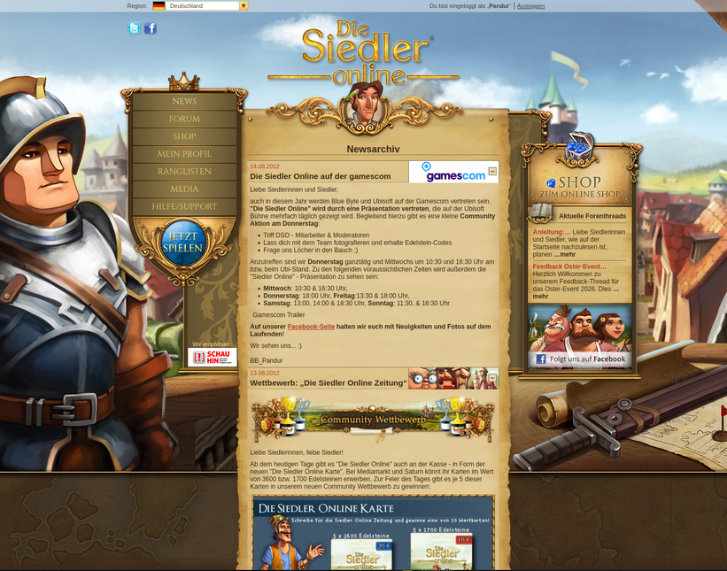 Screenshot Die Siedler Online